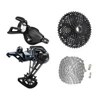 YNKJFOD Compatible For Shimano SLX M7100, Grupo De 1x12 Velocidades, Palanca De Cambios, Desviador Trasero, Cadena M6100, Cassette HG 46T/50T/52T(50T Black Set)