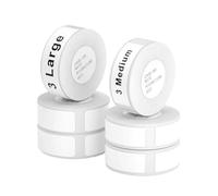 YNKJFOD Rollos De Papel Adhesivo Blanco De Varios Tamaños (3/5/10 Rollos) For Piezas De Impresoras D11, D101 Y D110.(3Rolls 12x30mm)