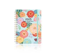 Ynkkvre Diary 2025 - A5 Diary 2025 Week to View, with Twin-wire Binding, Beautiful Hardcover January 2025 - December 2025, 2025 Diary with Strong Twin-Wire Binding, Hard Cover, Elastic Closure