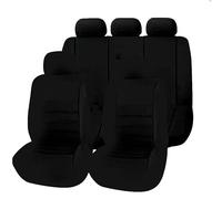 YNNBJX Coche Fundas Asientos para Nissan Micra K12 2003-2010, Tela Delanteros y Traseros Juegos De Cubreasientos Protección Protectores Accesorios,Black