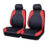 YNNBJX Funda Asientos Coche para Mercedes Benz Classe C C230 W203/C200 W203/C280 2000-2025, Delanteros Impermeable Cuero Fundas Asientos Coche Cubreasientos Interior,A/Red