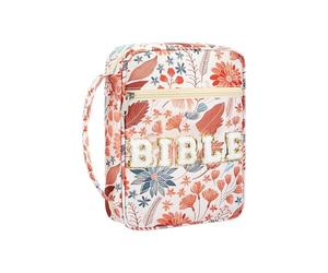 Ynnhik Estuche para De Mujer Bolso Tote Portador con Cremallera, Libro | PortaTipo Libro Con Estampado Floral para Mujer, Adolescentes, Niñas, Niños, Iglesia, Viaje, Aire Libre
