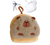 Ynnhik Monedero Capibara - Llavero de Peluche Capibara | Bonita Etiqueta para Guardar el Cable para una pequeña Bolsa | Bolsa de Peluche, Llavero Suave, A., riferimento Alla descrizione