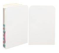 Ynnhik Sujetalibros para escritorio, sujetalibros decorativos de metal, antideslizantes, pesados separadores de libros, accesorios de organización para libros, discos de videojuegos, Siehe