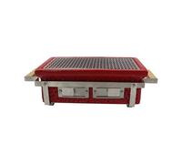YNNI KAMADO TQ00SHRE - Parrilla cuadrada de cerámica Hibachi, color rojo