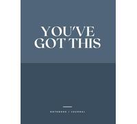 YNOT Lined Journal Notebook, 130 pages, 8.5X11, You've Got This - Self Help, Motivation