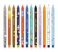 YNOUYRS Set of erasable gel pens - Bolígrafo de gel borrable, ball on the end to remove temperature sensitive, tip diameter 0.7 mm (12 bolígrafos borrables nuevos)