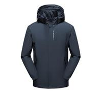 Ynport Crefreak Chaqueta Impermeable para Hombre al Aire Libre Impermeable Ligero Chaqueta para Caminar a Prueba de Viento Chaqueta Deportiva con Capucha Moutain, Azul, S