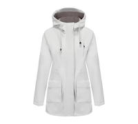 Ynport Crefreak Chaqueta Softshell Impermeable a Prueba de Viento para Mujer con Forro Polar, Capucha Ajustable Abrigo Cálido Ligero de Línea Larga para Todos los días y al Aire Libre