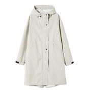 Ynport Crefreak Chaquetas Impermeables para Mujer Impermeable ligero Impermeable Impermeables Largos con Capucha Cortavientos al Aire Libre Gabardina de Viaje Plegable, Gris, XL