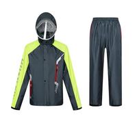 Ynport Crefreak Traje de lluvia para Hombre Mono Impermeable al Aire Libre Conjunto de Chaqueta Impermeable y Pantalón Transpirable Abrigo con Capucha de lluvia de Ciclismo Unisex,Azul Marino,XXL