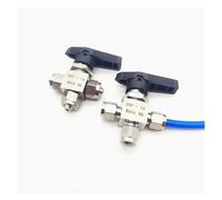 YNPPLGTJC Válvula de Bola 3 vías Acero Inoxidable 304 con Tornillo rápido, válvula Panel, Manguera PU, tráquea, conmutación Tipo L Tres(4mm OD Tube)