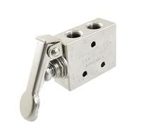 YNPPLGTJC Válvula neumática de Aire mecánica Metal 5 vías 2 Posiciones con Rosca PT 1/8 "