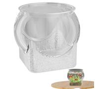 YNPQTDS 19 x 19 x 16,6 cm Betta Peces Acuario Pez Pecera Acuario Bala de Escritorio Acuario de 360 grados Vista Perderse Transparente Acuario Disfruta de un Blic inmersivo y sin molestias