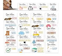 YNPQTDS 24 sobres con texto en inglés "Open What" (24 sobres inspiradores divertidos, de papel, duraderos, en forma de bonito), para salir del hogar, regalo universitario, estudiantes, amigos