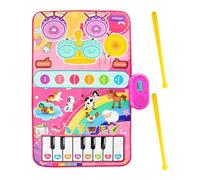 YNPQTDS - Alfombra de Juguete Educativo para Piano y batería de Jazz | Tableta de Aprendizaje Musical para jardín de Infantes | para casa de Viaje, Sala de Estar, de educación Preescolar