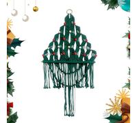 YNPQTDS Árbol de Navidad de macramé tejido | Divertido kit de macramé para aliviar el estrés, kit para principiantes, kit completo de árbol de Navidad de estilo bohemio para los amantes de la