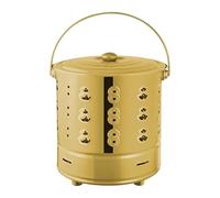 YNPQTDS Barril de combustión, cubo de basura de papel de acero inoxidable con tapa, quemador resistente al calor para chimenea de jardín, residuos de jardín