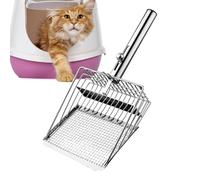 YNPQTDS Cat Box Box Scooper, Cat Scooper para Barnter Box,LIBER DE Poop Cat para Caja DE Lanza - Sifting de Metal Sfooper con Mango ergonómico Tamicera de Servicio Pesado para Gatito Pet Home Indoor