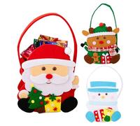YNPQTDS de galletas de Navidad, 3 unidades, de regalo con | temática de tela para guardar aperitivos y dulces, cumpleaños infantiles, Halloween, fiesta de Navidad, evento