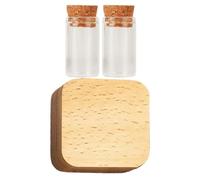 YNPQTDS de Recuerdos para Pelo de Mascotas, de Recuerdo de Madera para Perros y Gatos, Botella de Vidrio, Almacenamiento de Cenizas y Barba, para Conejo, hámster, Dientes de Loro, colección