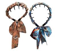 YNPQTDS Diadema con dientes, diadema para cabello ondulado con función de peine, 2 piezas de antideslizante, vintage, accesorios para el cabello para niñas, mujeres, amigas, hermanas e hijas