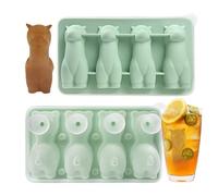 YNPQTDS Divertidas bandejas de hielo, bandeja de bebidas novedosa | Molde de silicona con 4 cavidades en forma de alpaca, utensilio de cocina para whisky, cócteles, té, café