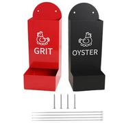 YNPQTDS Gránulos alimentador automático para gallinero - 2 piezas para pollo Grit Contenedor | Semicerrado robusto dispensador de alimentos a prueba de fugas, accesorio para pollos, patos, conejos