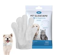 YNPQTDS Guante de mascotas Toallitas para perros - Guante de baño para cachorros, 6 unidades de guantes de cuidado seco para gatos, paños para viajes, ducha, lavandería, apartamento, bienestar