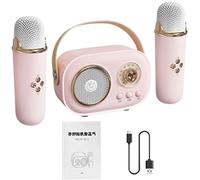YNPQTDS Kit de altavoces de karaoke inalámbricos, juego de micrófono y altavoz de karaoke para niños | Micrófonos para niños pequeños para cantar,Micrófonos portátiles del Karaoke del festival para el