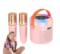 YNPQTDS Pequeña máquina de karaoke, máquina de karaoke para, altavoz inalámbrico pequeño, altavoz de canción karaoke con luz cambiante para el hogar, viajes, camping