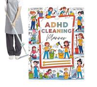 YNPQTDS Planificador de limpieza para adultos, cuaderno de lista de verificación de limpieza, cuaderno organizador para el hogar para la gestión diaria, semanal, mensual, anual, tareas domésticas