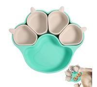 YNPQTDS Plato de de silicona para alimentación de bebé, vajilla infantil con diseño de garras de gato, plato de succión para bebé, plato de bebé dividido de silicona, bandeja dividida para la