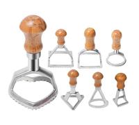 YNPQTDS Prensa de moldes para galletas, cortador de bolas de con mango de madera, dispositivo de corte de, utensilio de cocina ergonómico para reuniones familiares, vacaciones, cumpleaños