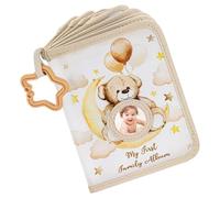 YNPQTDS Primer álbum familiar para niños, primer álbum familiar suave | Libro de recuerdos educativo con temática de oso para hermanos, padre, hermanas, niñas, niños y madre