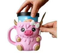 YNPQTDS protectora para helado - Diseño de barrancos de Escocia - Soporte para vasos de cerveza a prueba de fugas, vaso de postre para excursiones, camping, fiestas, noches de cine, picnics