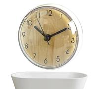 YNPQTDS - Reloj de pared con , funciona con pila, decoración de pared para cocina, sala de estar, dormitorio, cocina, cuarto de baño, espejo de azulejos de la escuela