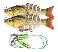 YNPQTDS Señuelo de para Perca, 2 Piezas con múltiples articulaciones en Forma de camarón, Cebo para Perca en Agua Dulce, para lucioperca, Trucha, Deportes, al Aire Libre, Agua Salada, Agua Dulce