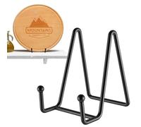YNPQTDS Soporte de placa para exhibición, soporte de hierro negro para platos, soporte de placa de soporte para fotos, placas decorativas, fotos, expositores para trabajos artísticos,