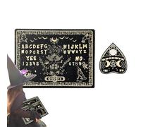 YNPQTDS Tabla de cortar Spirit Talking Board - Miniur Talking Spirit Board | Herramientas de probabilidad metafísica para decoración del hogar con planchette para cumpleaños y Halloween
