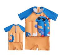 YNPQTDS Traje de baño flotante para niños y niñas con brazalete flotador | Chaleco de natación flotante anti salpicaduras de secado rápido para entrenamiento y entrenamiento