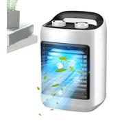 YNPQTDS Ventilador de aire acondicionado, accesorios de escritorio portátiles, humidificador recargable y silencioso, modos ajustables para dormitorio, oficina, viajes