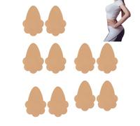 YNR 5 pares de cintas para levantamiento de senos, cintas invisibles desechables para pechos grandes, cinta para levantamiento de senos, beige, cubiertas de pezones para mujer para copa C-E