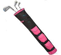 YNR - Bolsas de golf para palos de golf con tres bolsillos H-34 pulgadas, D-5, peso ligero, ideal para campos de golf y viajes (rosa)
