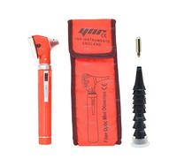 YNR England F.O Mini Otoscopio Auriscope Fibra Óptica Ent Diagnóstico Médico Examen Gp Marca Ce Aprobado - Rojo