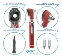 Ynr ® Mini Otoscopio Fibra Óptica Examen Diagnóstico Médico Nhs Aprobado por Ce Nuevo Rojo