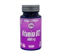 Vitamina B12 1000 µg - 60 Cápsulas Veganas | Alta Dosis de Cianocobalamina | Suplemento Vitamina B12 Sin Gluten | B12 para Veganos | Energía y Sistema Nervioso