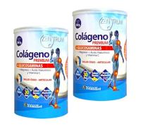Ynsadiet Zentrum Colágeno Premium Hidrolizado - Pack Ahorro 2 x 360g - Polvo con Vitamina C y Magnesio - Con Glucosamina Vegetal y Ácido Hialurónico - Para Huesos y Cartílagos - Sabor Limón