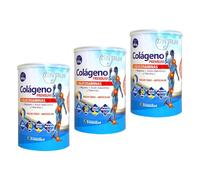 Ynsadiet Zentrum Colágeno Premium Hidrolizado - Pack Ahorro 3 x 360g - Polvo con Vitamina C y Magnesio - Con Glucosamina Vegetal y Ácido Hialurónico - Para Huesos y Cartílagos - Sabor Limón