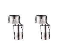 Ynusgeyx 2X Adaptador de Grifo de Ducha de Pared con Base Curva en Ángulo, Giratorio 360°, Tornillo Excéntrico y Ajuste de Ángulo.